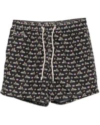 MC2 Saint Barth - Lighting Graphic-Print Drawstring Swim Shorts - Lyst