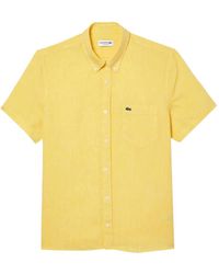 Lacoste - Short-Sleeve Button-Down Shirt - Lyst