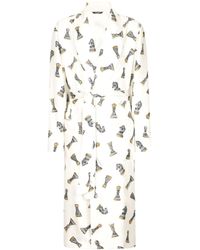 Dolce & Gabbana - Zijden Badjas Met Grafische Print - Lyst