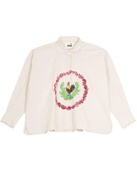 Mii - Greta Embroidered Cotton Shirt - Lyst