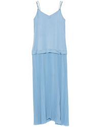 KARL LAGERFELD - Pleated Spaghetti-Strap Dress - Lyst
