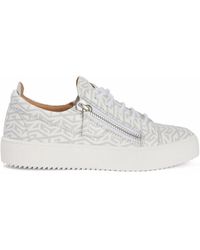 Giuseppe Zanotti - Gail Monogram-Print Low-Top Sneakers - Lyst