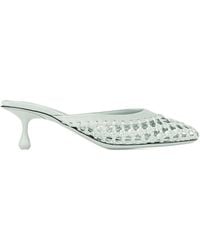 Jimmy Choo - Pixie 50 Woven Leather Studded Heeled Mules - Lyst