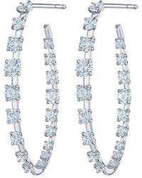 Kwiat - 18Kt Diamond Starry Night Hoop Earrings - Lyst