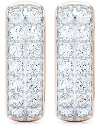 LOEV - 14K Rose Allday Diamond Huggie Earrings - Lyst
