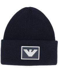 mens armani beanie