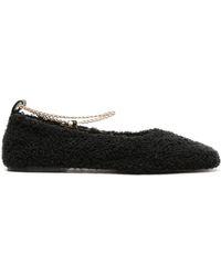 MARIA LUCA - Teddy Augusta Shearling Ballerina Shoes - Lyst