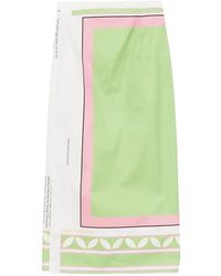Marie Adam-Leenaerdt - Graphic-Print Wrap Maxi Skirt - Lyst