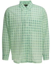 Beams Plus - Geruit Overhemd Met Seersucker Textuur - Lyst