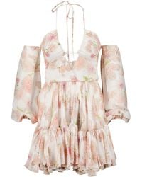 Giambattista Valli - Floral-print Ruffled Dress - Lyst