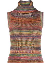 Aries - Space Dye Balaclava Sleeveless Jumper - Lyst