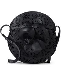 Elisabetta Franchi - Embroidered Leather Shoulder Bag - Lyst