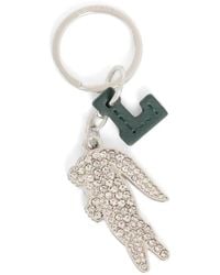 Lacoste - Crystallised Leather Keyring - Lyst