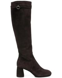 Poeve - Buckle-Detail Suede Boots - Lyst
