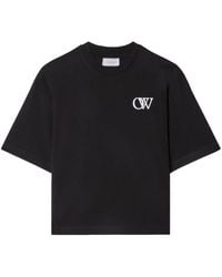 Off-White c/o Virgil Abloh - Logo-print Short-sleeve T-shirt - Lyst