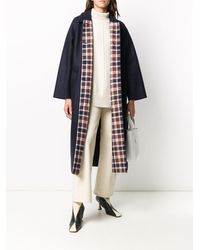 Harris Wharf London Abrigo oversize con cierre oculto - Azul