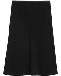 Ami Paris - Falda Midi Con Abertura - Lyst