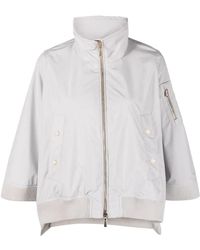 Moorer - Poncho Met Hoge Hals - Lyst