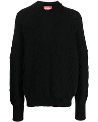 032c - Cable-knit Crew Neck Jumper - Lyst