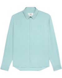 Ami Paris - Button-Up Crepe Shirt - Lyst