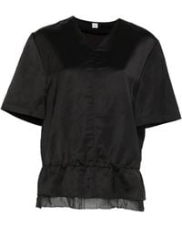 TOTEME - V-Neck Satin Blouse - Lyst