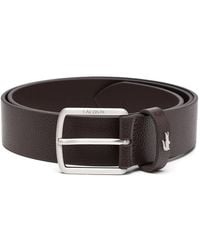 Lacoste - Grained Leather Belt - Lyst
