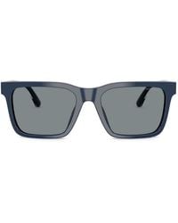 Emporio Armani - Shiny Square-Frame Sunglasses - Lyst