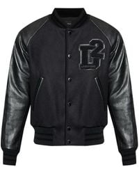 DSquared² - Logo-Patch Bomber Jacket - Lyst