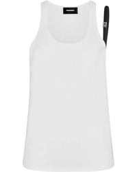 DSquared² - Icon Strap-Detailed Tank Top - Lyst