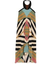 VOLANTIS - Saba Midi-Jurk Met Halternek - Lyst