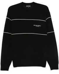 Emporio Armani - ストライプディテール セーター - Lyst