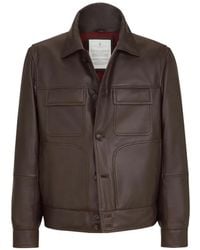 Brunello Cucinelli - Veste En Cuir Nappa À Doublure Thermore - Lyst