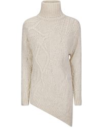 Stefano Mortari - Cable-Knit High-Neck Sweater - Lyst