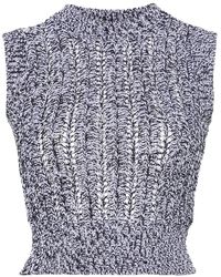 Peserico - Sequined Cropped Knitted Top - Lyst