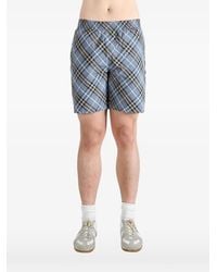 Burberry - Check-Pattern Elasticated-Waist Swim Shorts - Lyst