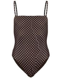 Matteau - Polka-Dot Square-Neck Swimsuit - Lyst