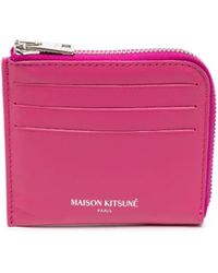 Maison Kitsuné - Zipped Leather Card Holder - Lyst