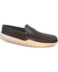 Tod's - Pebble-Detail Leather Loafers - Lyst