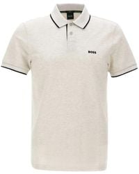 BOSS - Paul Contrast Trim Polo Shirt - Lyst