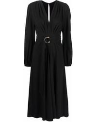 Maria Lucia Hohan - Langärmeliges Kleid Mit V-Ausschnitt - Lyst