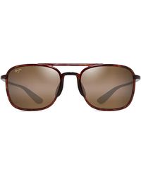 Maui Jim - Keokea Tortoiseshell Square-Frame Sunglasses - Lyst