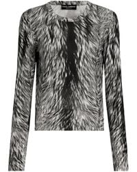 Dolce & Gabbana - Fur-Print Blouse - Lyst