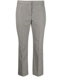 McQueen - Pantalon Court Slim À Carreaux - Lyst
