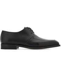 Ferragamo - Leather Derby Shoes - Lyst