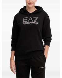 EA7 - Hoodie mit Logo-Print - Lyst