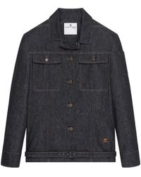 Courreges - Belted Denim Jacket - Lyst