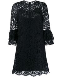 Valentino Garavani - Flared Floral Lace Mini Dress - Lyst