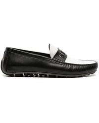 Moschino - Two-tone Leather Loafers - Lyst