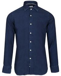 Al Duca d'Aosta - Dark-Wash Cotton Shirt - Lyst