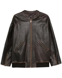 Arma - Azzura Leather Bomber Jacket - Lyst